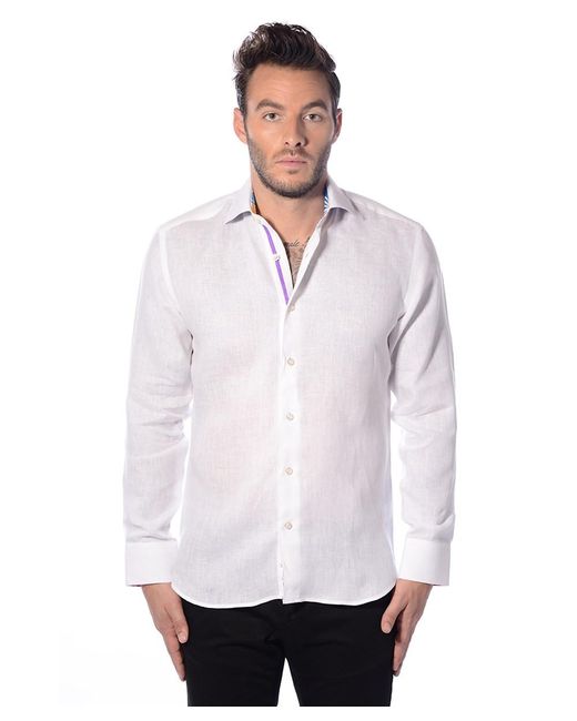 Lyst - Bertigo White Linen Button Down Shirt in White for Men - Save 21%