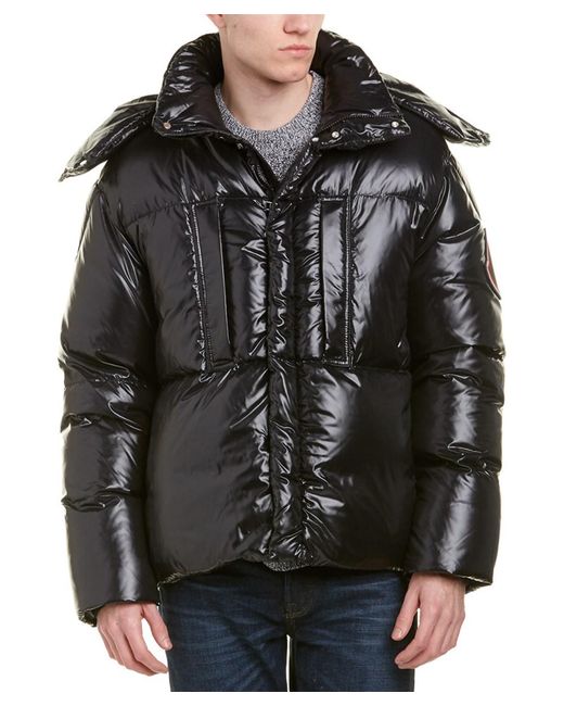 Moncler Glossy Quilted Down Jacket in Black for Men | Lyst