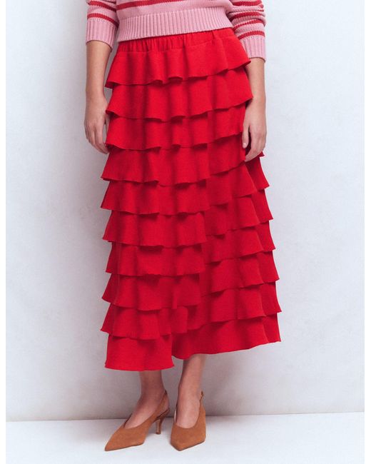 Boden Tiered Maxi Skirt
