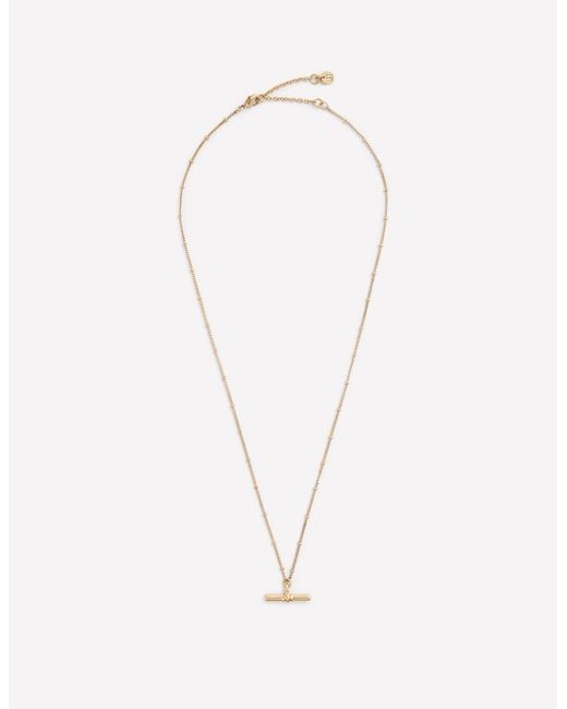 Boden White Fine T-Bar Pendant Necklace