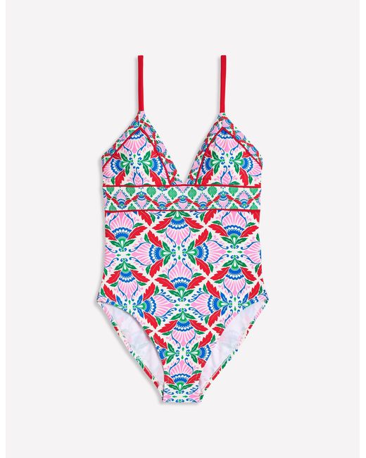 Boden Multicolor Kasos String V Neck Swimsuit