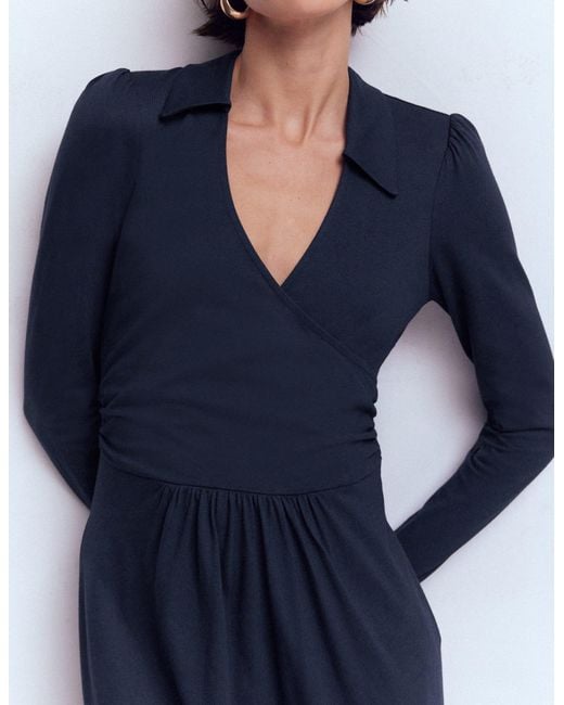 Boden Blue Carla Jersey Wrap Dress