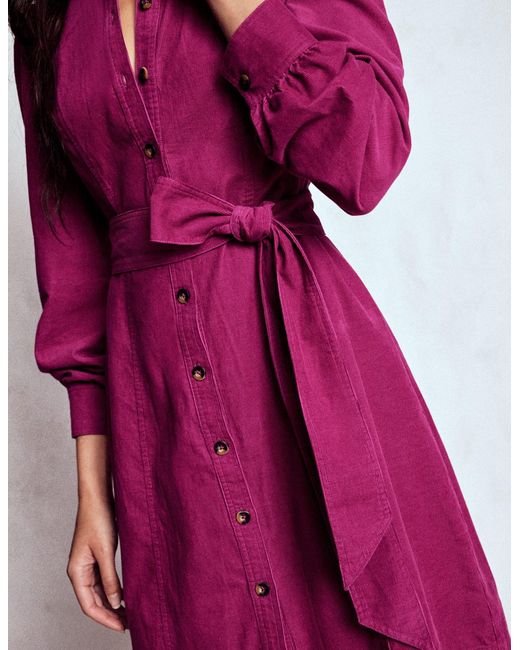 Boden Purple Bre Cord Short Dress