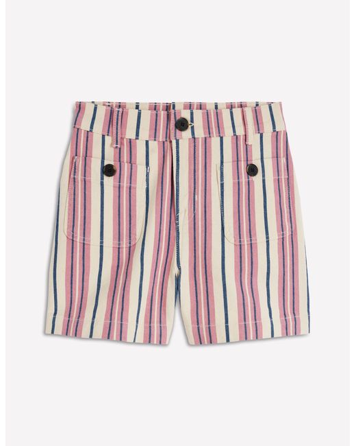 Boden Purple Primrose Denim Shorts