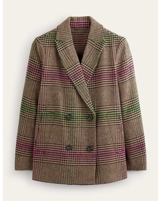 Boden Brown Double-breasted Ed Coat