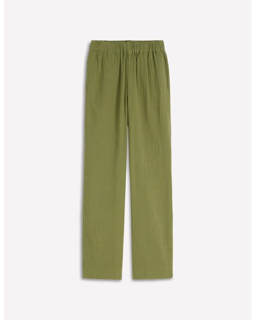 Boden Green Pull On Double Cloth Trousers