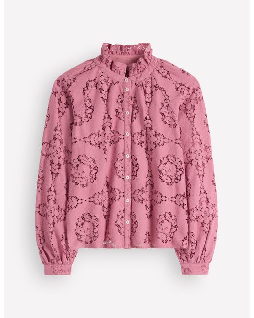 Boden Pink Erica Lace Top