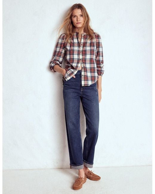 Boden Blue Bequeme, Mittelhohe Stretch-Jeans
