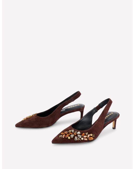 Boden Brown Hope Pointed Slingback Heels