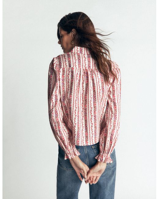 Boden White Cotton Top
