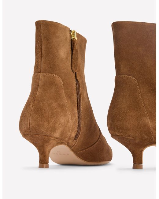Boden Brown Isobel Kitten Heel Ankle Boot