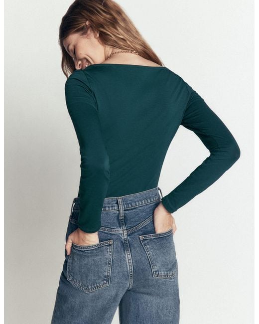 Boden Blue Gathered Detail Long Sleeve