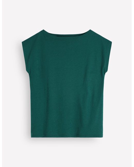 Boden Green Supersoft Slash Neck T-Shirt