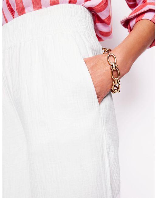Boden Pink Cropped Double Cloth Pants