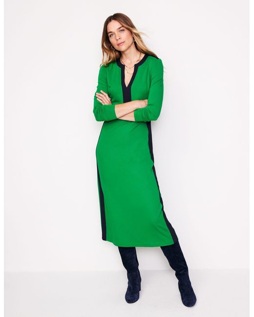 Robe Midi Catherine En Point De Rome-Émeraude Intense Boden en coloris Green