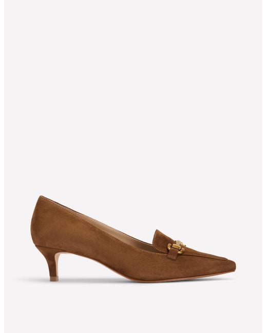 Boden Brown Iris Spitze Loafer Mit Absatz Und Trensendetail