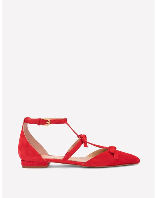 Boden Red Point Bow Mary Jane