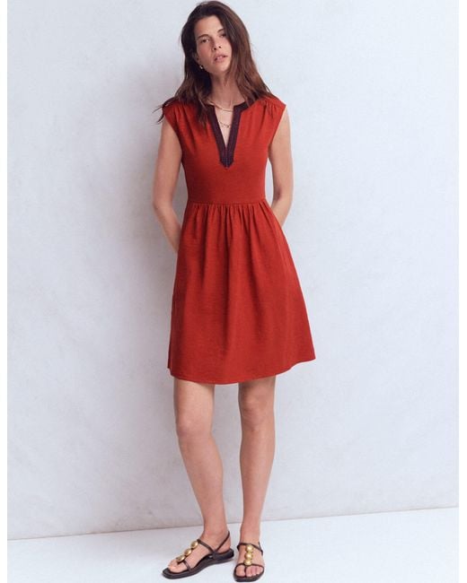 Boden May Embroidered Short Dress