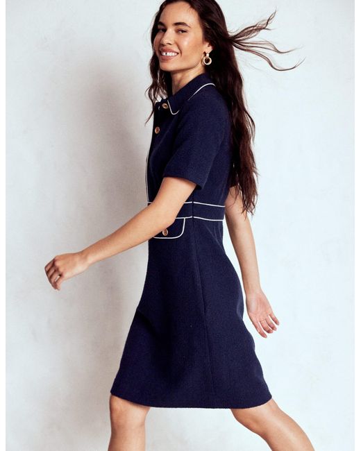 Boden Blue Eda Cotton Shift Dress