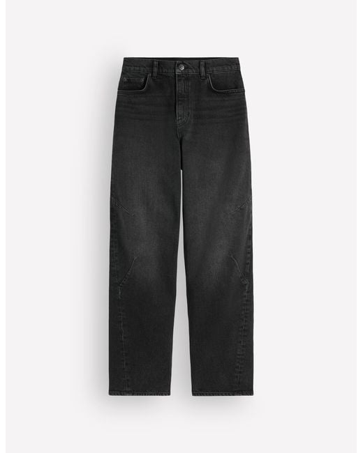 Boden Black Barrel Leg Jeans