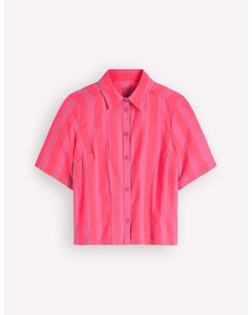 Boden Pink Double Cloth Shirt
