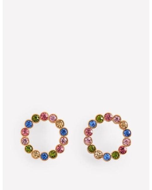 Boden Metallic Jewel Hoop Earrings