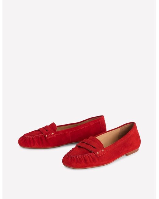 Boden Red Classic Penny Loafers