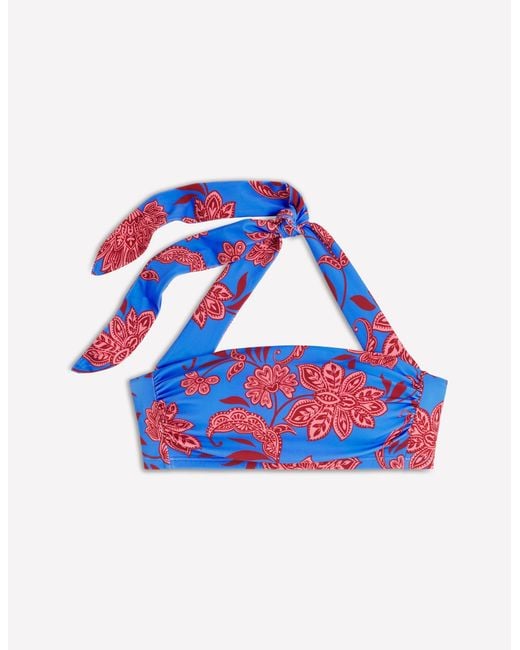 Boden Blue Kythira Ruched Bikini Top