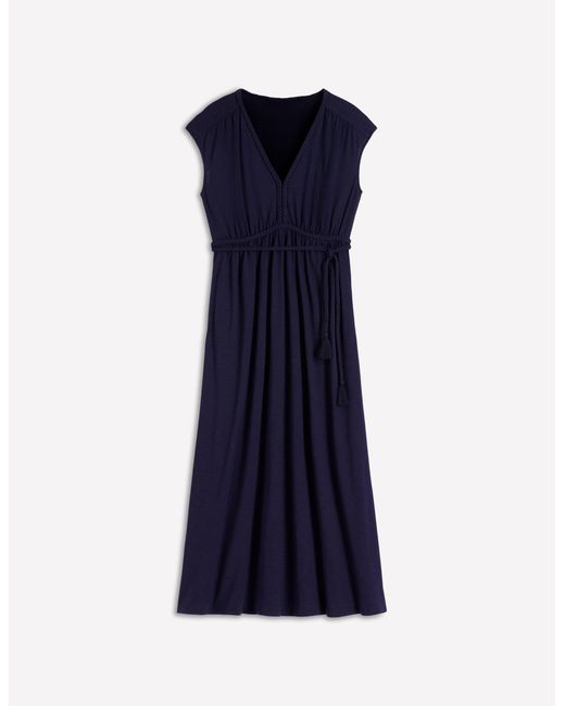 Boden Blue Heidi Ruched Rope Jersey Dress