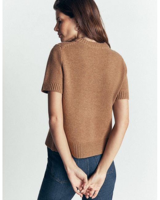 Boden Blue Marta Merino Wool T-Shirt