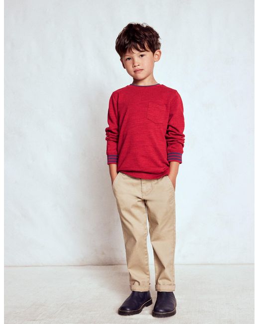 T-Shirt Semi-Épais Cosy-Réglisse Rouge/Bleu Saphir Boden pour homme en coloris Red