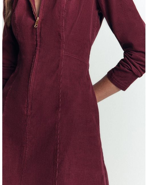 Boden Purple Una Cord Midi Dress