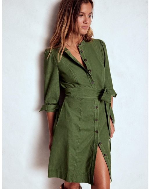 Boden Green Bre Cord Short Dress