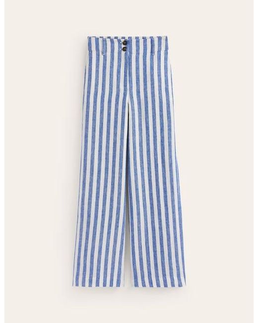 Boden Blue Westbourne Linen Pants