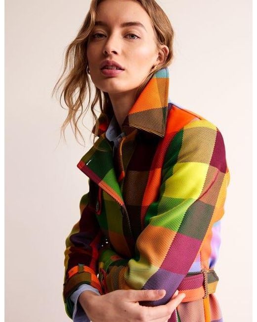 Boden Neon Belted Trench Coat in White Lyst