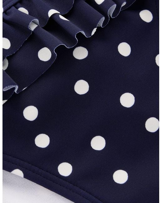 Boden White Ruffle Bikini Bottoms