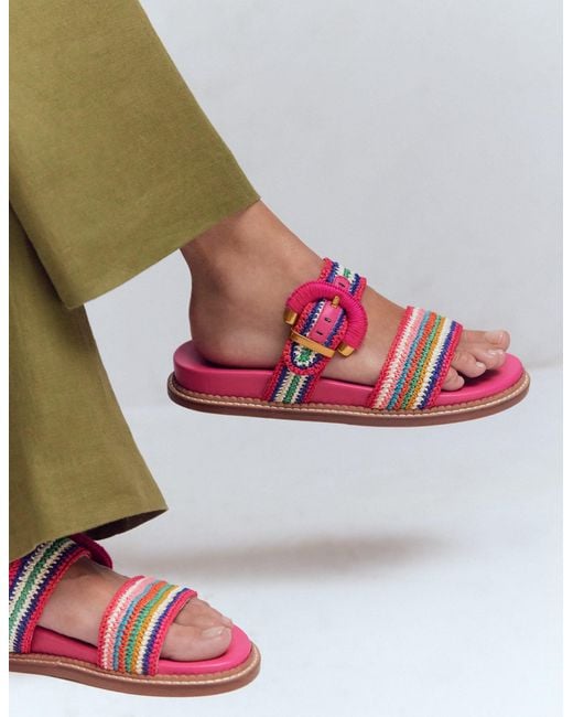 Boden Pink Caryl Double Strap Sandals