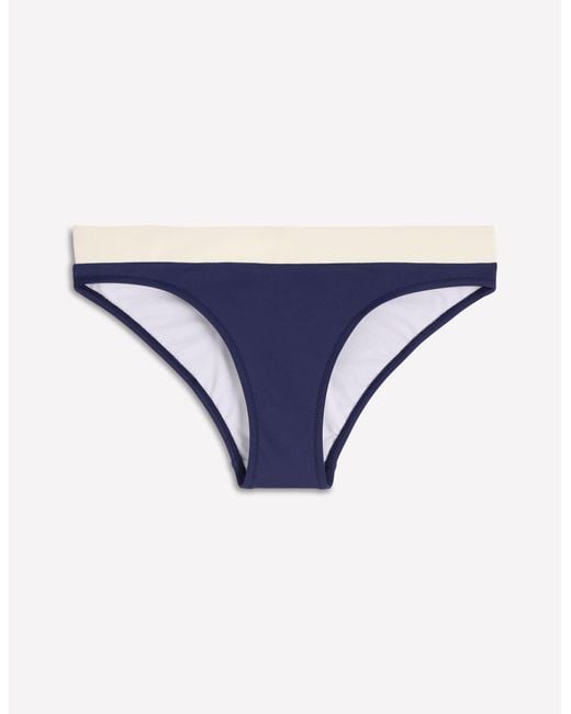 Boden Blue Panel Bikini Bottoms- Ivory Colourblock