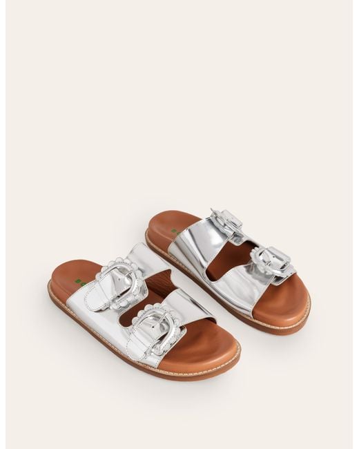 Boden Natural Double Buckle Sliders