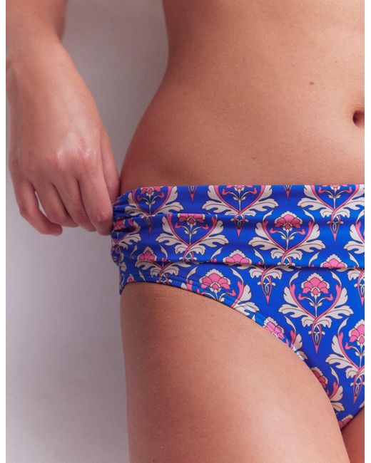 Boden Red Classic Fold Bikini Bottoms