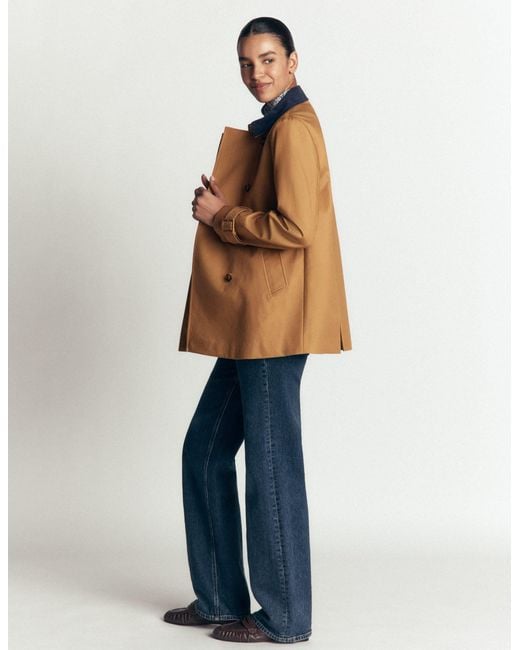 Boden Blue Swing Box Short Trench