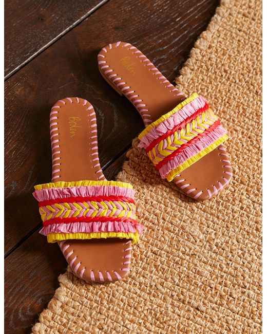 Sandales plates en raphia Boden en coloris Brown