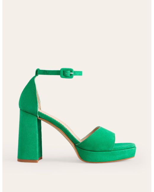 Sandales à Talons Hauts Boden Pour Femme - Taille UK 8 - Cuir Bleu - Neufs Avec Boîte