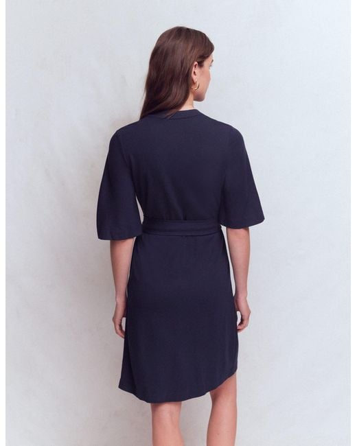 Boden Blue Front Pocket Ponte Dress