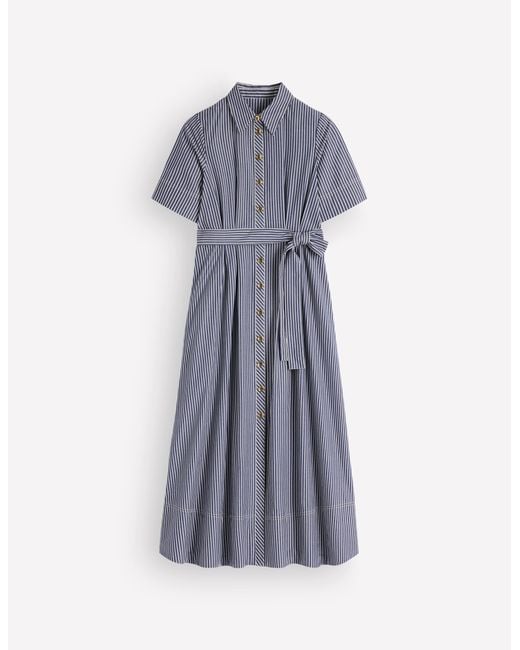 Boden Blue Sarah Cotton Midi Shirt Dress
