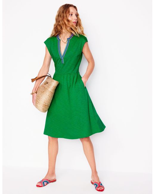 Boden Green Chloe Kurzes Kleid Mit Stickerei