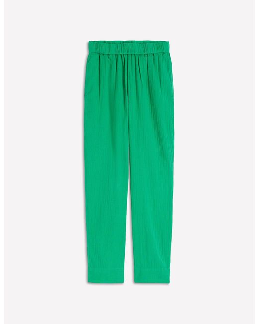 Boden Green Double Cloth Crop Trousers