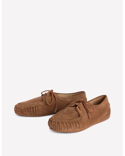 Boden Brown Soft Boat Shoes
