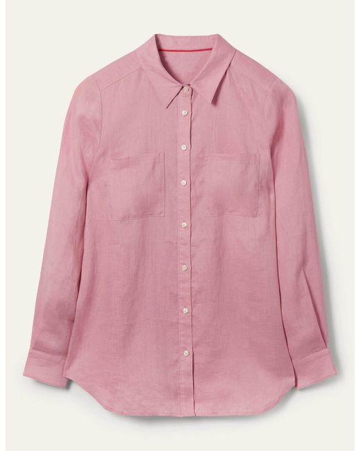 Boden Linen Shirt Formica in Pink Lyst