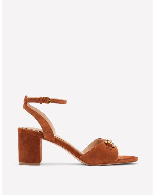Boden Brown Iris Snaffle Block Heel Sandal